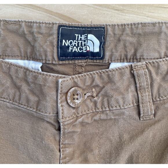 The North Face Men's Cargo Shorts Brown Olive Cotton Casual Camp Hiking‎ Large - Picture 2 of 4